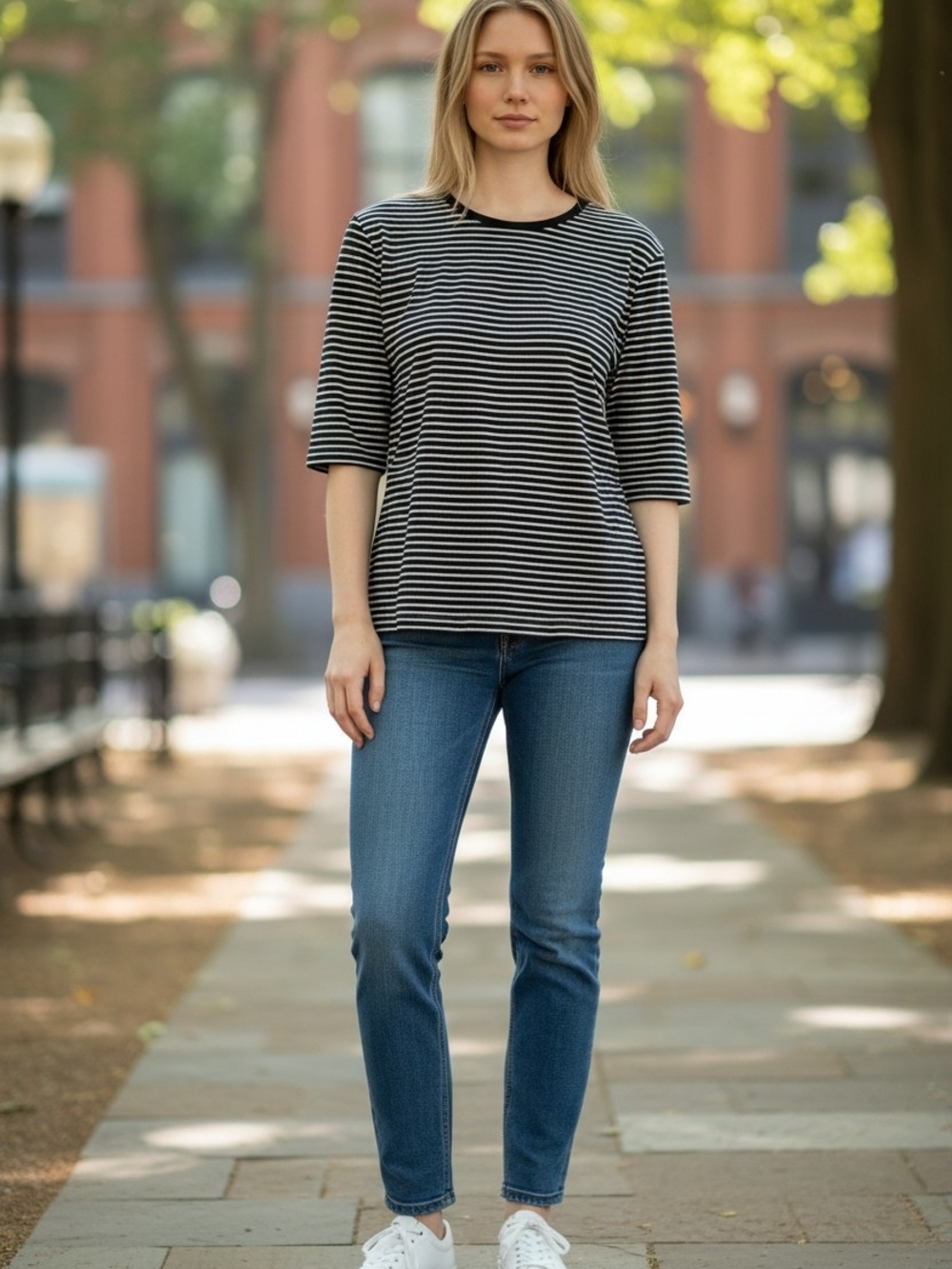 Vince Black and White Striped